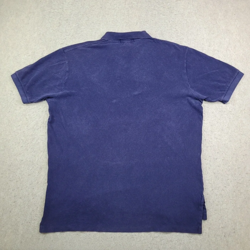 VTG Polo‎ Ralph Lauren Shirt Mens XL Blue Short Sleeve Golf Logo Preppy